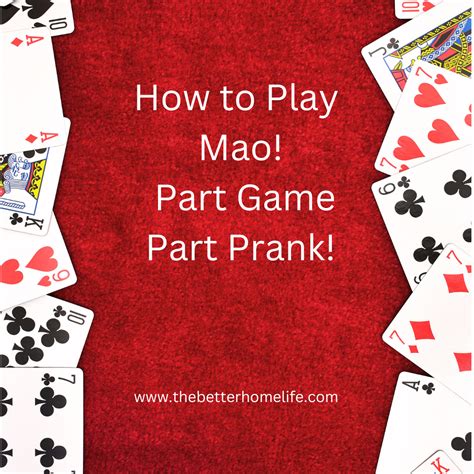 How to Play Mao (with Pictures) .